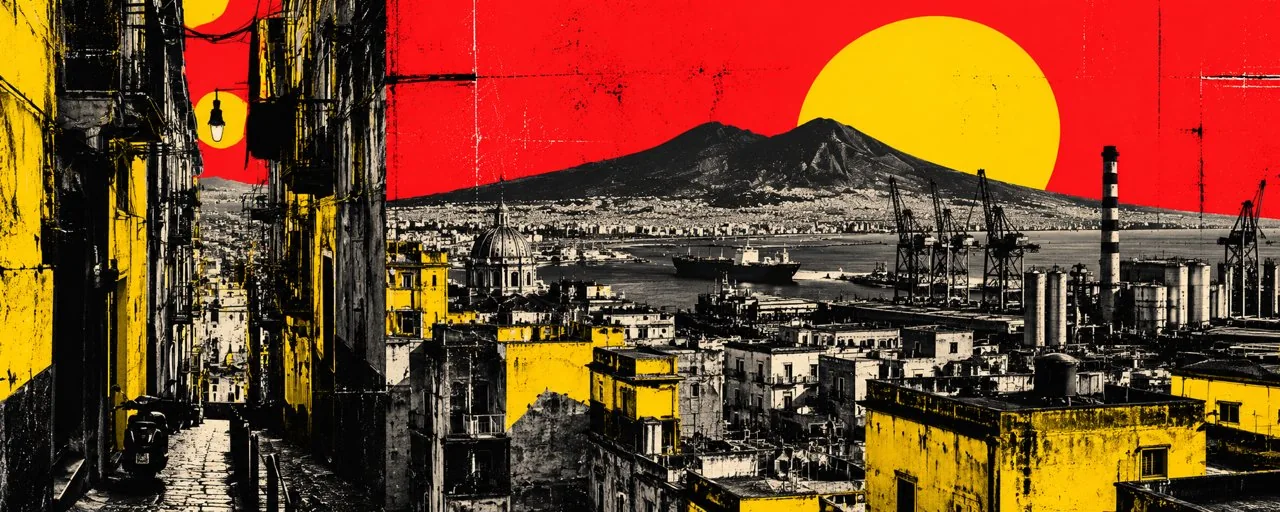Napoli città — illustrazione editoriale